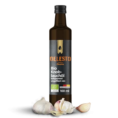 OELESTO® BIO Knoblauchöl kaltgepresst - Rapsöl Knoblauch Öl...