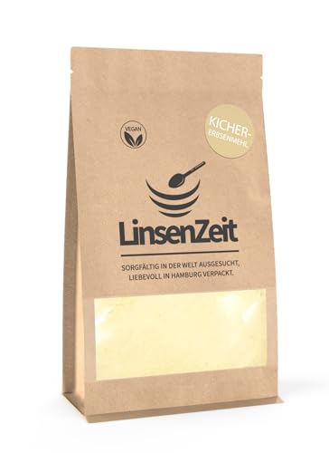 LinsenZeit - Kichererbsenmehl 600g - Vegan, ohne Zusatzstoffe &...