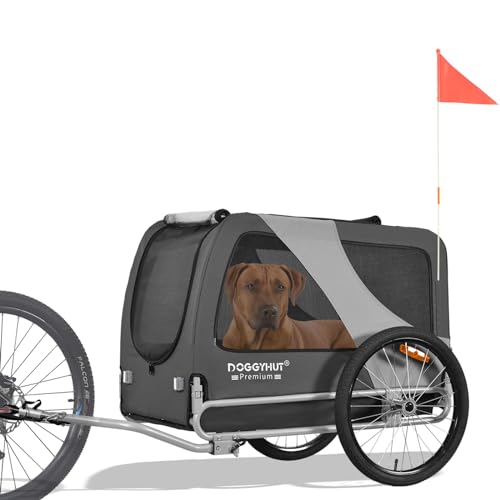 DOGGYHUT® Premium XL Hundefahrradanhänger bis 45 kg Fahrradanhänger...