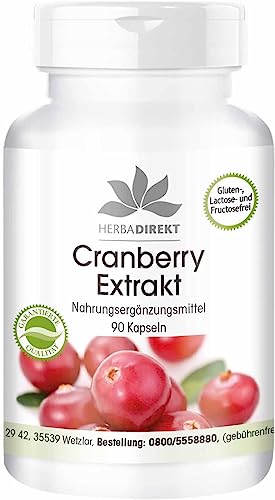 Cranberry Kapseln - 90 Kapseln - Cranberry-Extrakt 25-fach...