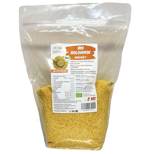 Bio Goldhirse 2 kg aus deutschem Anbau - Glutenfrei, vielseitig...