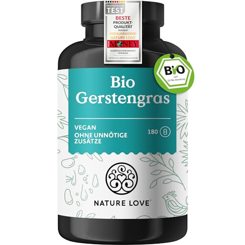 NATURE LOVE® Bio Gerstengras - 1500 mg je Tagesdosis - aus deutschem...