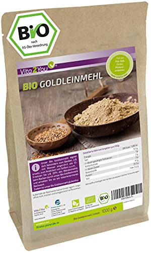 Vita2You Goldleinmehl Bio 1000g - Glutenfrei - Mehlersatz - wenig...