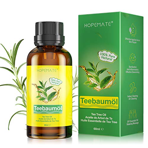 Teebaumöl 100% Reines und Naturrein, 60ML Tea Tree Oil Anti Pickel,...