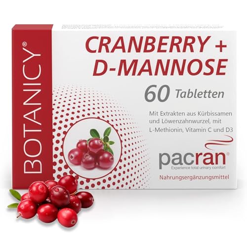 BOTANICY Cranberry + D-Mannose - Unterstützt Blase & Harnwege -...