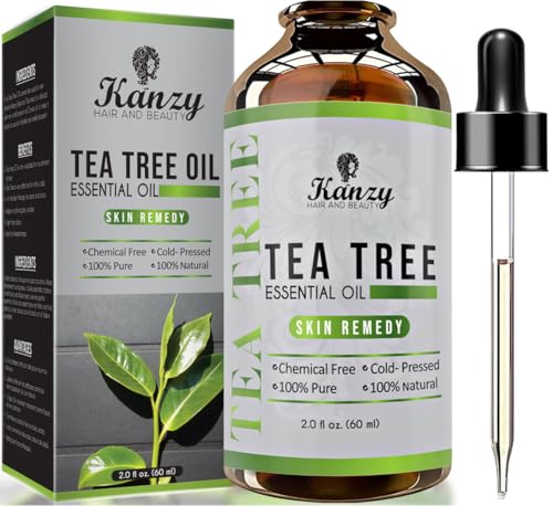 Kanzy Teebaumöl Bio Naturrein 60ml mit Pipette Kaltgepresst Tea Tree...
