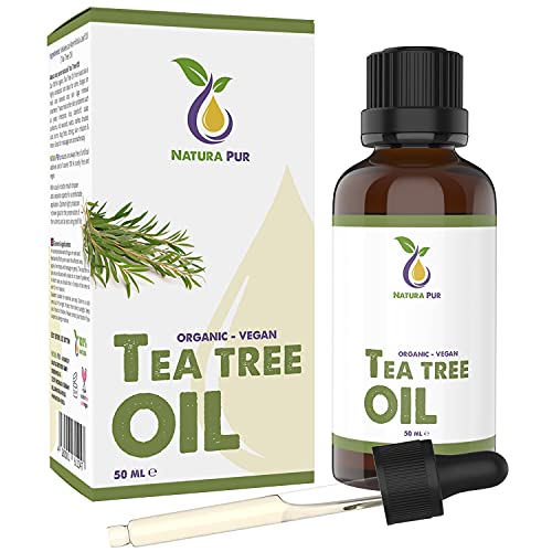 Teebaumöl 50ml BIO mit Pipette - 100% naturreines ätherisches Öl...