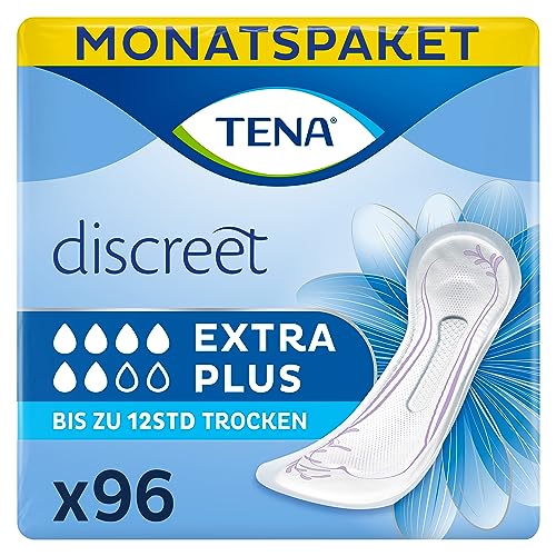 TENA Discreet Extra Plus - 96 Einlagen im Monatspaket (6 x 16 Stück),...